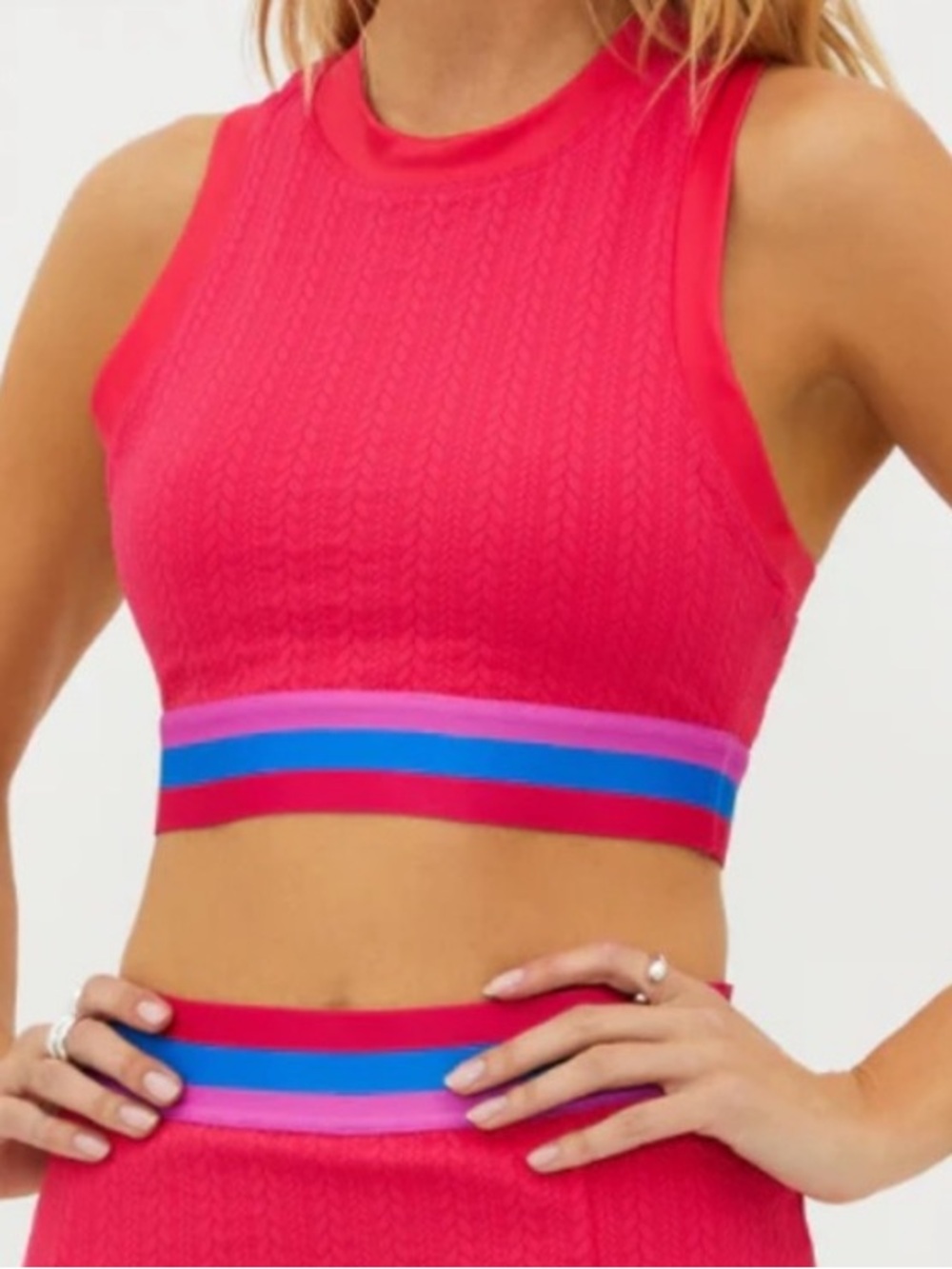 NWT Beach Riot Hot Pink Cropped Tank